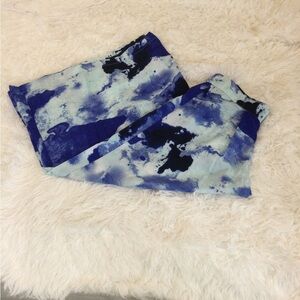Cocobleu New York blue tie dye wide leg pull on pant Woman’s Medium